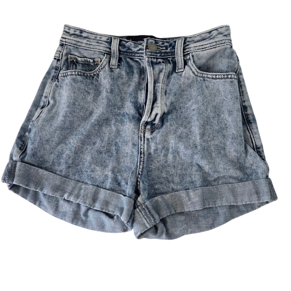Hollister Ultra High-Rise Denim Blue Women's Shorts Size 24
